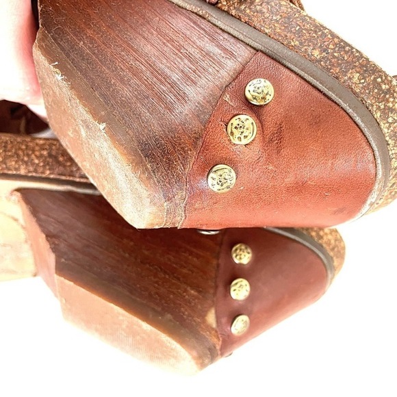 OTBT Brown Leather Thong T-strap Sandal Stud Ankle Strap St. Croix Shoe 9.5 - Picture 9 of 11